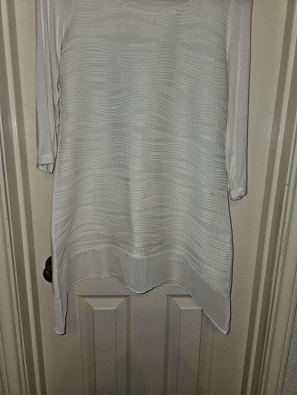 Love Tree Ivory Wave-Textured Tunic Top - Picture 6 of 7